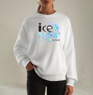 Лёд Свежесть Холодная Весёлая Надпись ice is nice - Магазин футболок mistyyulia - Дизайнерские принты