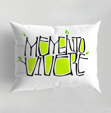 Memento vivere Помни жить символы философии жизни, Подушка декоративная 50х70 см