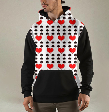 Сердце-пик, Толстовка мужская Regular 3D