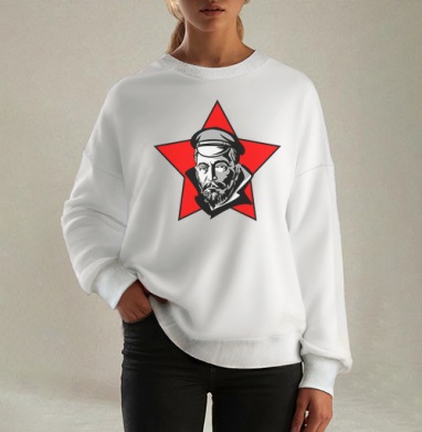 Железный Феликс, Свитшот оверсайз белый женский
