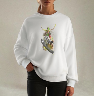 Синтез Света, Свитшот оверсайз белый женский