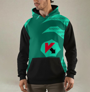 Надёжность Kaspersky в цифровом пространстве, Толстовка мужская Regular 3D