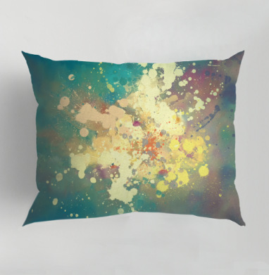 Splash watercolor / Акварельные брызги, Подушка декоративная 50х70 см