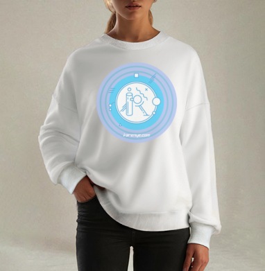VARENYE T-SHIRT LETTER R / ФУТБОЛКА ВАРЕНЬЕ С БУКВОЙ R, Свитшот оверсайз белый женский
