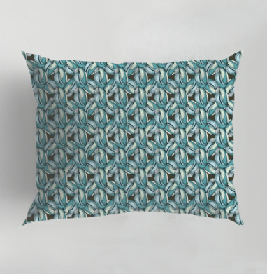 Abstract pattern of shells / Абстрактный узор из ракушек, Подушка декоративная 50х70 см