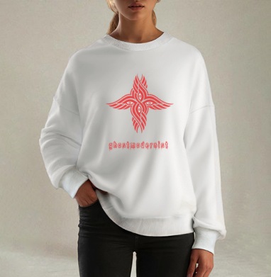 ghostmodernist / Призрачный модернист, Свитшот оверсайз белый женский