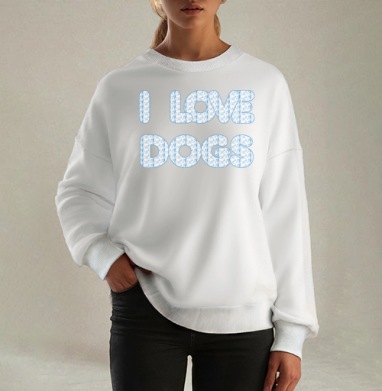 I love dogs / Я люблю собак - Магазин футболок smoothy - Дизайнерские принты
