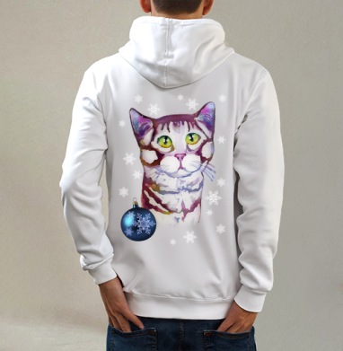 Котик в снежинках - Магазин футболок silk
