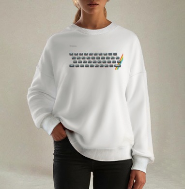 Speccy / Спекки, Свитшот оверсайз белый женский