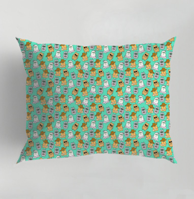 Толпы котиков, Подушка декоративная 50х70 см
