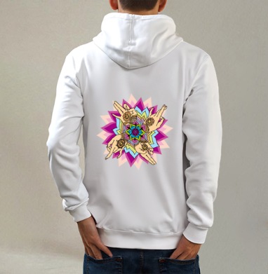 Lotus Mandala / Лотосовая мандала с четырьмя руками создающая покой в движении - Магазин футболок tinbox2005 - Дизайнерские принты