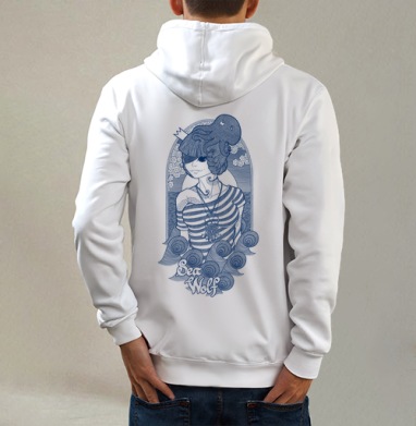 Изысканный портрет Морской Волчицы в гравюрном стиле - Funny T-Shirts For Cheerful Life