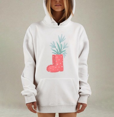 Весенний сапог, Hoodie Mjhigh Dig, оверсайз, утепленная