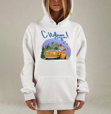 Новогоднее ралли, Hoodie Mjhigh Dig, оверсайз, утепленная