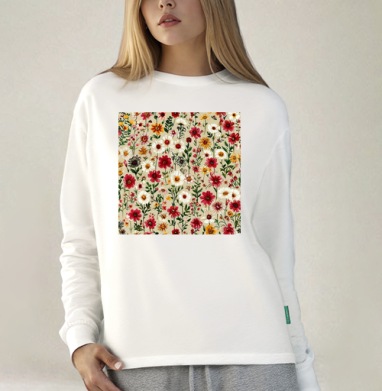 Vintage Wildflower Meadow Garden Pattern / Винтажный луг садовый полевые цветы - Уютные принты