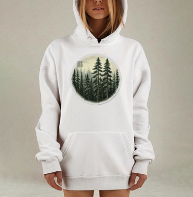 Тайны темного леса загадка природы тайн, Hoodie Mjhigh Dig, оверсайз, утепленная