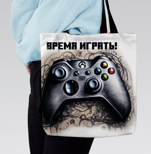 Игровой контроллер акцент динамика время играть, Сумка с ручкой и внутренним карманом на молнии