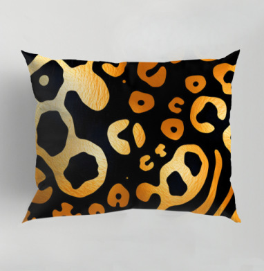 Golden Leopard Pattern / Золотой леопардовый узор для вашего дома, Подушка декоративная 50х70 см