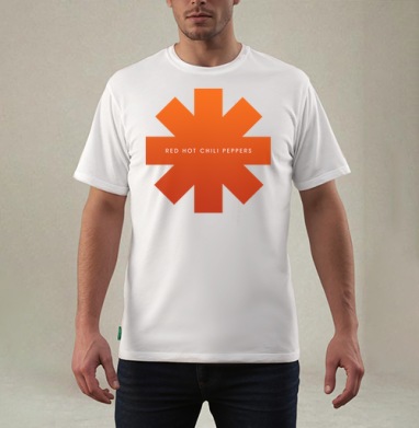 Аsterisk RHCP, Футболка мужская REGULAR белая