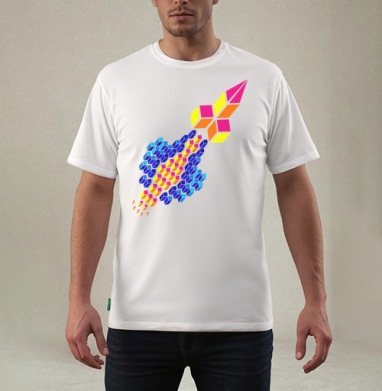 Simply rocket (Ракета), Футболка мужская REGULAR белая