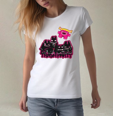 Trash party / Трэш-вечеринка, Футболка женская белая 180гр
