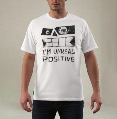 Unreal positive, Футболка мужская REGULAR белая