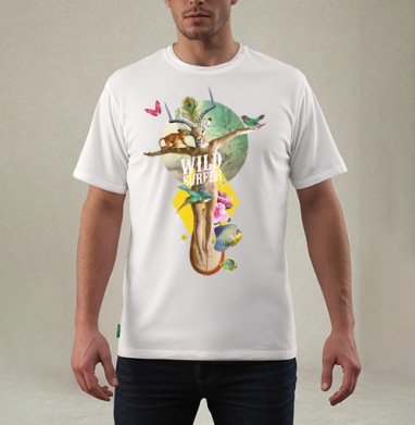 Wild surfer, Футболка мужская REGULAR белая
