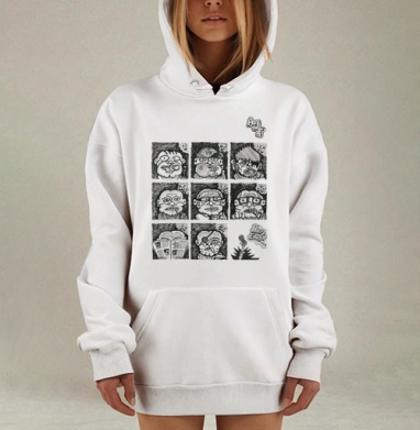 Age (Возраст. Комикс), Hoodie Mjhigh Dig, оверсайз, утепленная