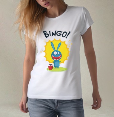 Bingo, Футболка женская белая 180гр