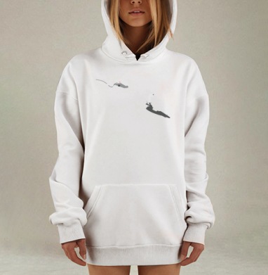 Наблюдение за личностью и внутренним зверем, Hoodie Mjhigh Dig, оверсайз, утепленная