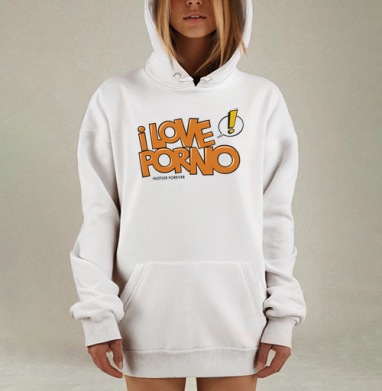 I love porno, Hoodie Mjhigh Dig, оверсайз, утепленная