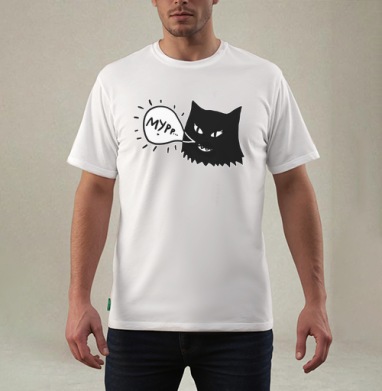 Кошачья радость (жен.), Футболка мужская REGULAR белая