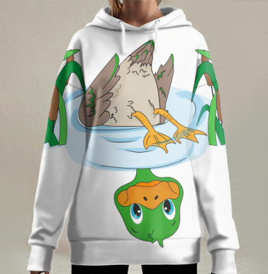Любопытный утенок, Hoodie Long Oversize 3D
