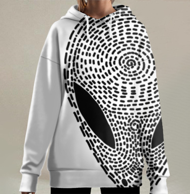 УФО БЛЭК, Hoodie Long Oversize 3D