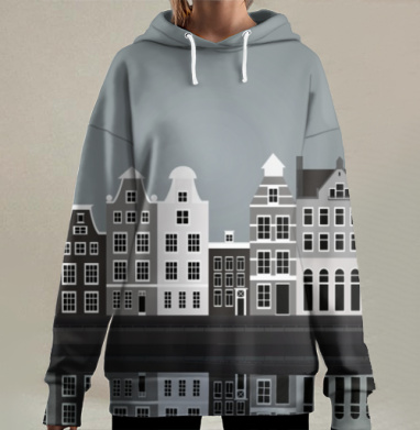Амстердам, Hoodie Long Oversize 3D