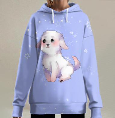 Бишон Фризе, Hoodie Long Oversize 3D