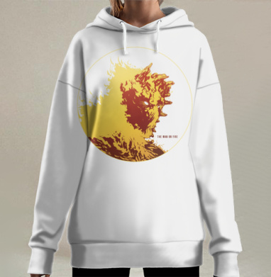 Человек в огне, Hoodie Long Oversize 3D