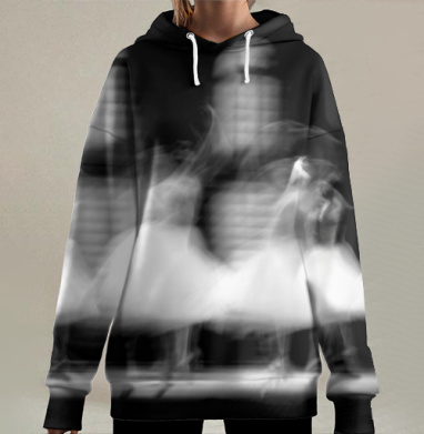 Черно-белый танец, Hoodie Long Oversize 3D