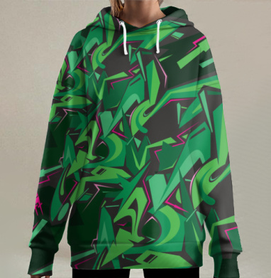 Давай зелень, Hoodie Long Oversize 3D