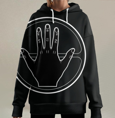 Дай пять, Hoodie Long Oversize 3D