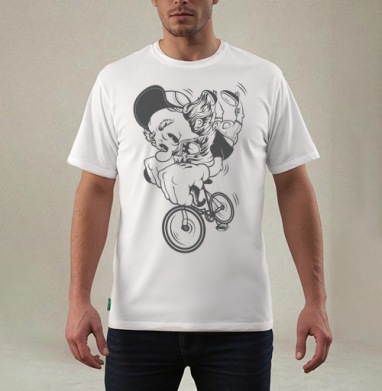 Fixed Gear / Фикс, Футболка мужская REGULAR белая