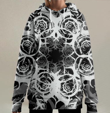 Фрактальные рога, Hoodie Long Oversize 3D