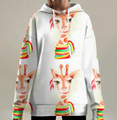 Жирафомания Федор, Hoodie Long Oversize 3D
