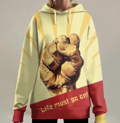 Жизнь должна продолжаться, Hoodie Long Oversize 3D