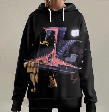 Избушка, Hoodie Long Oversize 3D