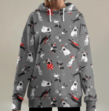 Карнавальная ночь, Hoodie Long Oversize 3D