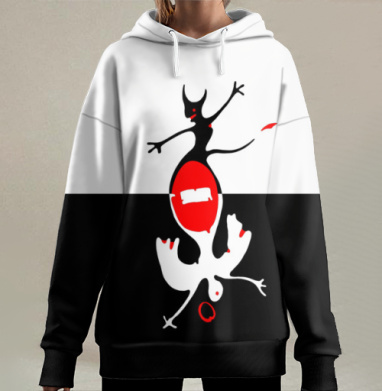 Кирпич, Hoodie Long Oversize 3D