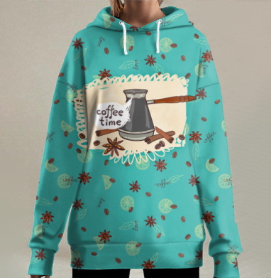 Кофемания, дубль два, Hoodie Long Oversize 3D