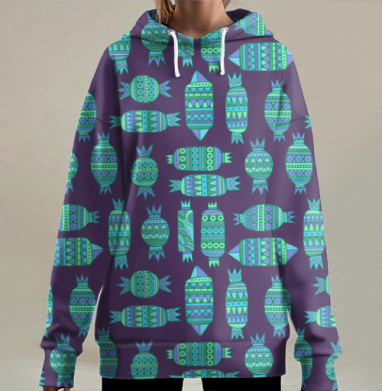 Конфетная Текстура, Hoodie Long Oversize 3D