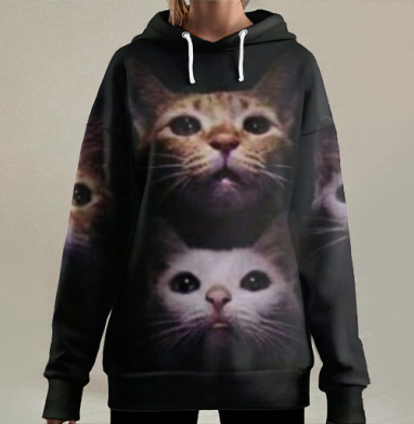 Кошачая рапсодия, Hoodie Long Oversize 3D